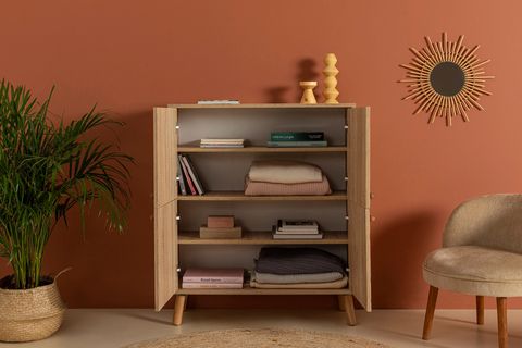 MULTİKABİN PALM ÇOK AMAÇLI DOLAP, SİLİNDİR AHŞAP AYAK