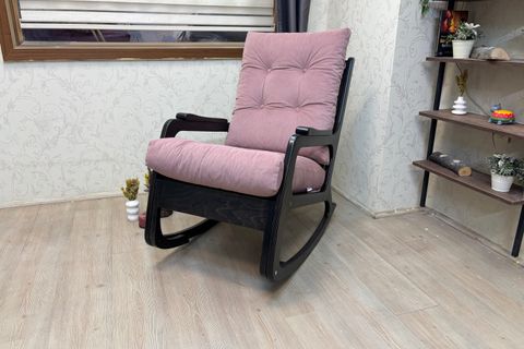 KONTES SALLANAN SANDALYE, PEMBE, WENGE SİYAH AYAKLI