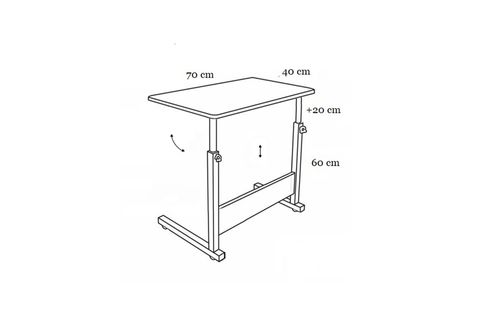 YÜKSEKLİK AYARLI KATLANABİLEN LAPTOP SEHPASI, ATLANTİK ÇAM