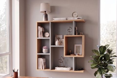 ENDA HOME YEGANE ÇİFT KULLANIMLI DUVAR RAFI ÇAM ANTRASİT
