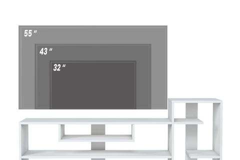 OCASSO GULIO TV ÜNİTESİ, BEYAZ