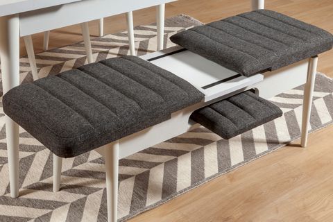 SEMBOL AÇILIR BENCH, BEYAZ ANTRASİT