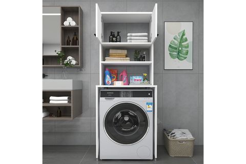 ENDA HOME ÇAMAŞIR MAKİNESİ DOLABI, KAPAKLI, BEYAZ