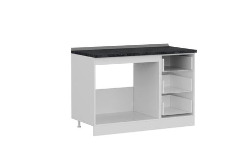 MİNAR 125 CM MUTFAK DOLABI BEYAZ 125-B2-ALT MODÜL