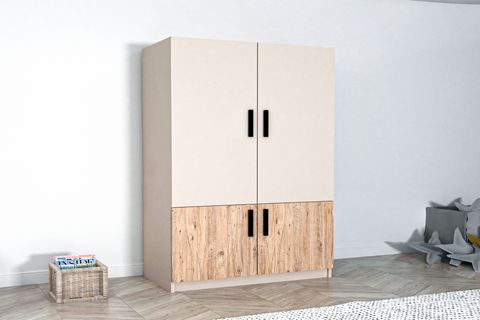 ARNETTİ NEWRA GARDIROP, BUTE BEJ ATLANTİK ÇAM, 4 KAPAKLI