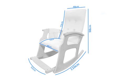 MOBİLDECO HÜNKAR SALLANAN SANDALYE, KREM, AHŞAP AYAK