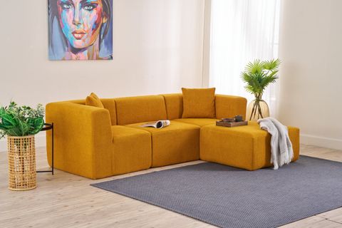 RAKS SERİSİ MODULER FULL SÜNGER KÖŞE KOLTUK, SAĞ VE SOL, TURUNCU