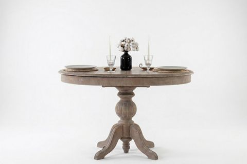 RONYA İSKANDİNAV BOHEM ESKİTME RENKLİ OVAL AÇILIR MASA, 80X120