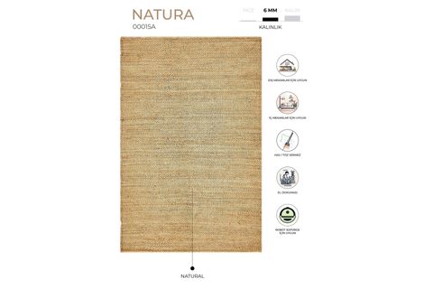 NATURA NATURAL JÜT HALI 00015A, 120X180