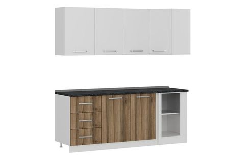 MİNAR 205CM KÖŞE MUTFAK DOLABI BEYAZ DORE K205D2