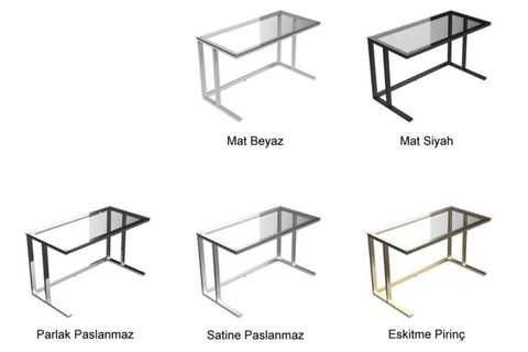 TEKLİ DESK ÇALIŞMA MASASI, BEYAZ AYAK