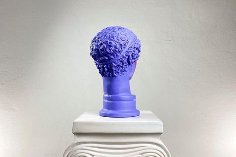 HERMES PURPLE MAN POP ART DEKORATİF ROMA YUNAN HEYKELLERİ