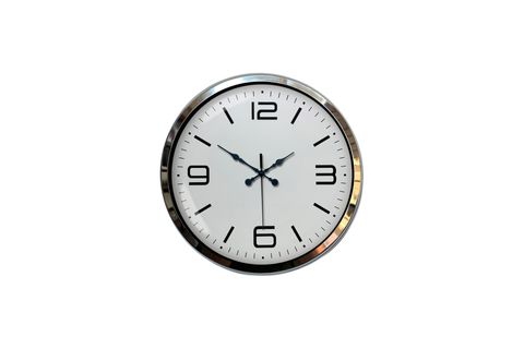 PRESTİJ KROM METAL DUVAR SAATİ 40 CM