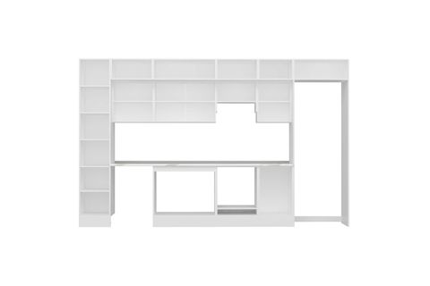 ALVİNKA 385X240 CM KLASİK MEBRAN MUTFAK DOLABI, MBB E90B45S50 1 MEBRAN ANTRASİT MDF
