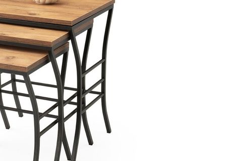 EYFEL ZİGON SEHPA, SİYAH, DİŞ BUDAK