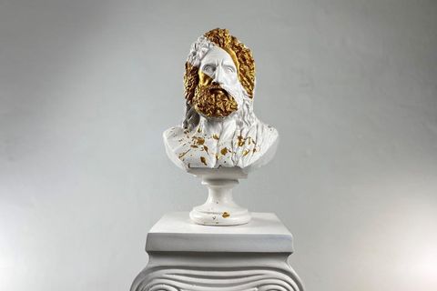 ZEUS GOD BUT GOLD POP ART DEKORATİF ROMA YUNAN HEYKELLERİ