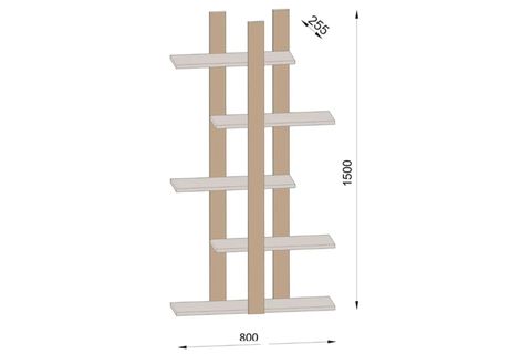 ALYA KİTAPLIK, 150 CM, VENGE