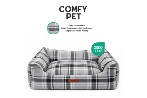 COMFY PET KÖPEK YATAĞI GRİ XL 70X90X24
