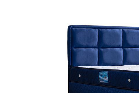GRAND NEW BAZA BAŞLIK VE ORTHOSOFT YATAK SETİ, LACİVERT, 100X200