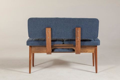 VİNA SIRTLI BENCH CEVİZ LACİVERT 1048, PL