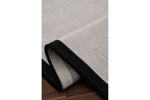 FRESCO SOFT GRİ SİYAH YIKANABİLİR HALI A3936A, 60X100