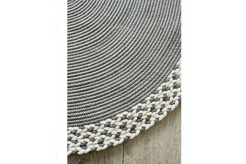 RİXO ÇİFT TARAFLI JÜT GRİ OVAL HALI, 100X200