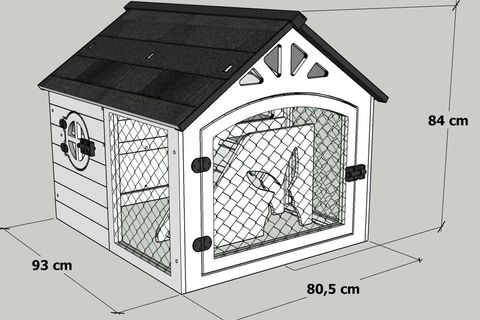 MANDU AHŞAP TAVŞAN EVİ (BÜYÜK BOY)