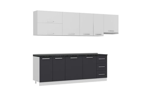 MİNAR AVANOS 290 CM MUTFAK DOLABI BEYAZ ANTRASİT 290-A7