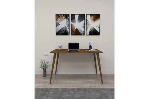 WOODFACE RİXY DOĞAL AHŞAP ÇALIŞMA MASASI, CEVİZ, 115X55 CM