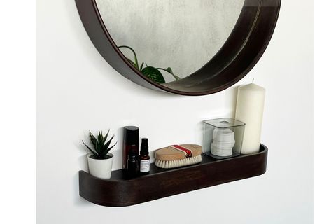 AHŞAP DOĞAL MASİF DUVAR RAFI, CEVİZ