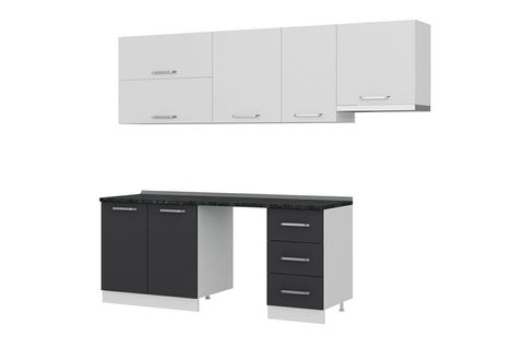 MİNAR 255 CM MUTFAK DOLABI BEYAZ ANTRASİT 255 A15