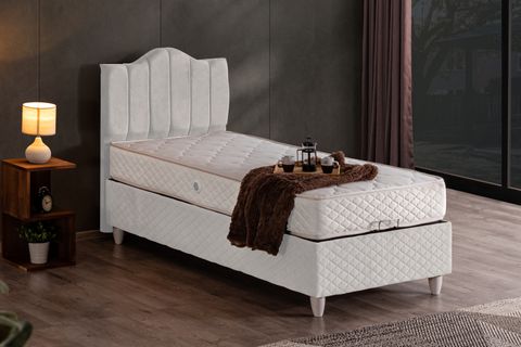 TREND BAZA BAŞLIK VE LETTO YATAK SETİ, BEYAZ, 120X200