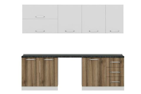 MİNAR 255 CM MUTFAK DOLABI BEYAZ DORE 255 D10