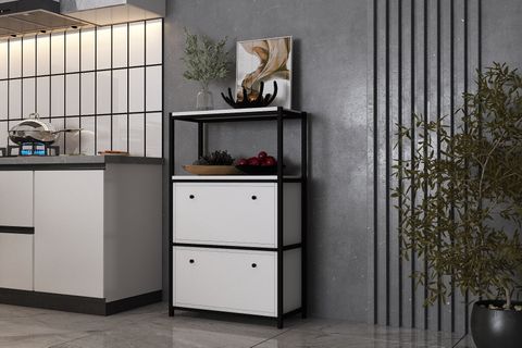 BKC ÇOK AMAÇLI DOLAP, 3 KATLI, BEYAZ, ÇAD-1016
