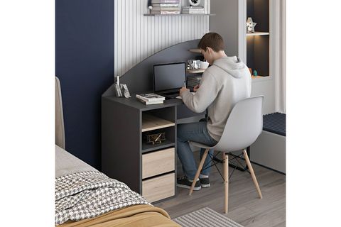 MİREL ÇALIŞMA MASASI, ANTRASİT DERİN SEPET