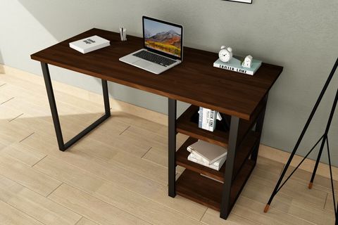 WOODESK ELEGANT MASİF AĞAÇ ÇALIŞMA MASASI, CEVİZ RENK, CPT4612-140