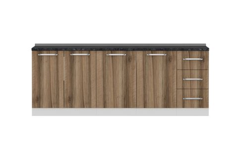 MİNAR 220 CM MUTFAK DOLABI BEYAZ DORE 220-D2-ALT MODÜL