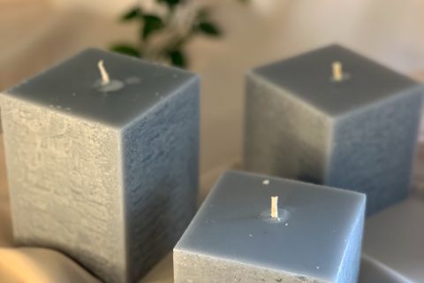 BETON DÖKÜM KARE MUM, ÜÇLÜ SET, AÇIK GRİ, ÇAP: 7,5