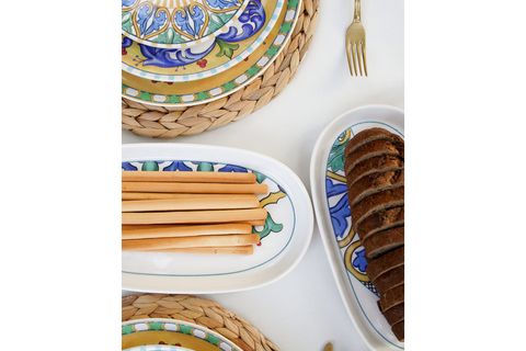 THE MİA LİMONCELLO OVAL SERVİS TABAĞI 2Lİ SET GRİ 29 CM