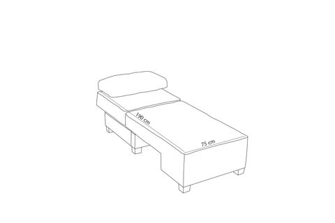 PERENNA YATAKLI TEKLİ KOLTUK, ŞÖNİL, CAPPUCCİNO, SOL