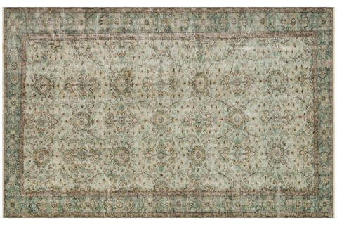 ÖZEL ANADOLU SU YEŞİLI RENGI VINTAGE EL DOKUMA HALI 180X284