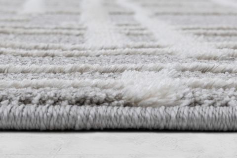 KANYON BUKLELİ MAKİNA HALISI, BEYAZ GRİ, 200X290, 4904L