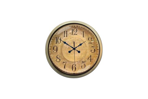 BRONZ NOSTALJİ METAL ESKİTME DUVAR SAATİ 40 CM