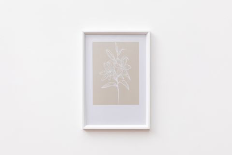 FLORAL Lİ POSTER ÜÇLÜ TABLO SETİ, BEYAZ ÇERÇEVE, 33X48