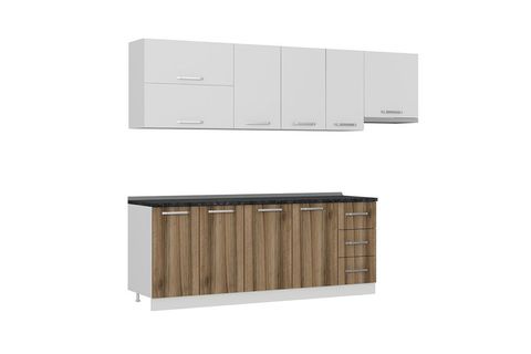 MİNAR EGE270 CM MUTFAK DOLABI BEYAZ DORE 270-D7