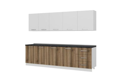 MİNAR EZGİ 280 CM MUTFAK DOLABI BEYAZ DORE 280-D2