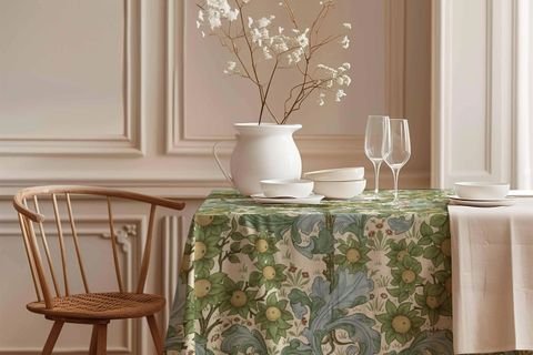 ORMAN BÜYÜSÜ PAMUK MASA ÖRTÜSÜ, 150X150 CM