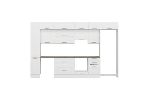 ALVİNKA 380X240 CM KLASİK MEBRAN MUTFAK DOLABI, MBB E90B40S50 1 MEBRAN BEYAZ SUNTALAM