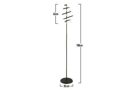 APLİQA PARYA 3 RENKLİ LED METAL LAMBADER, SİYAH