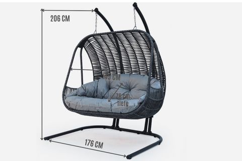 BALİNA ÇİFT KİŞİLİK İP SALINCAK, BEJ